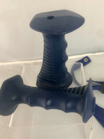 Nordic Fitness Custom SCOTT Navy Blue FITNESS GRIP Set with Adjustable Wrist Straps! - (8b)