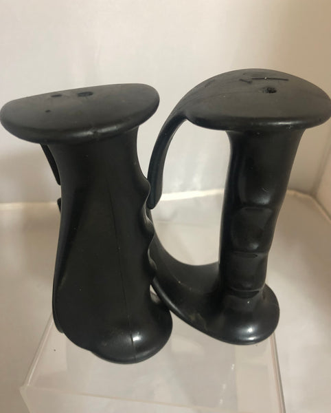 Nordic Fitness Right and Left-Handed Swirl Strapless Black SKI MACHINE FITNESS GRIPS! - (5y)