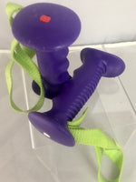 Nordic Fitness SMALL Purple / Neon Green Adjustable Wrist Strap FITNESS GRIPS - (8d)