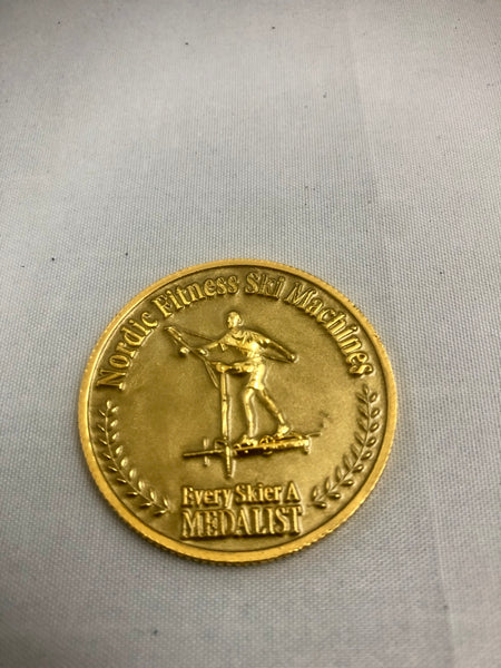 Nordic Fitness Ski Machines Logo GOLD COIN MEDALLION