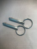 NordicTrack Ski / Skier Machine Adjustable Incline Riser Chrome Leg 1/4" Detent / Steel Pin Set (2)