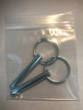 NordicTrack Ski / Skier Machine Adjustable Incline Riser Chrome Leg 1/4" Detent / Steel Pin Set (2)