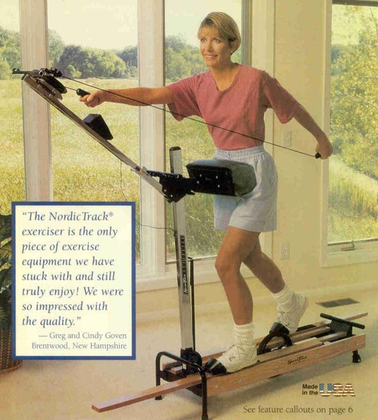NordicTrack Classic Original USA Built EXCEL Skier  / 505 Ski Machine.  Oak, Chrome & Steel